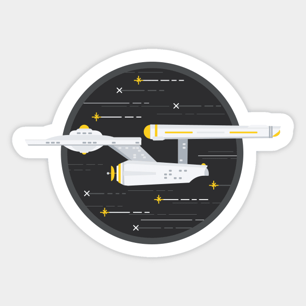 Star ship Enterprise Sticker by mstupic